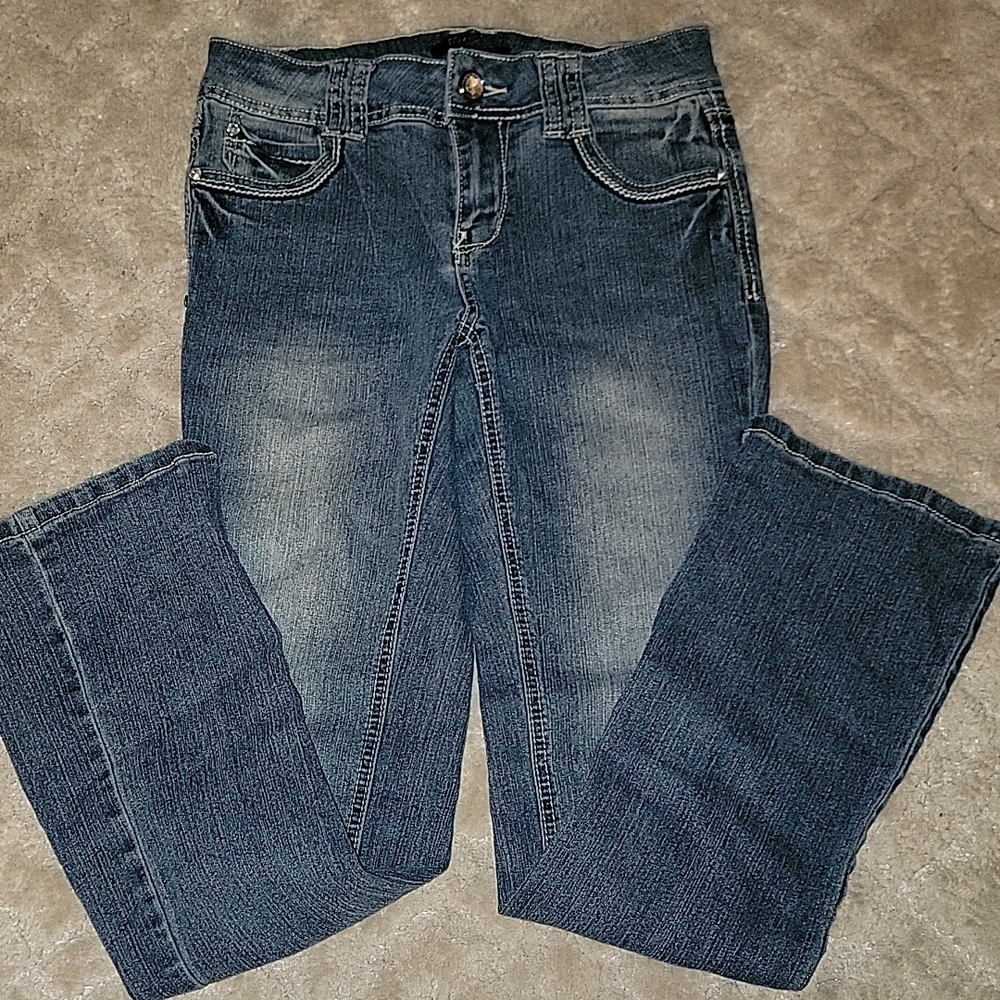 (J7) Rose & Ali Blue Boot Cut Leg Women's Jeans